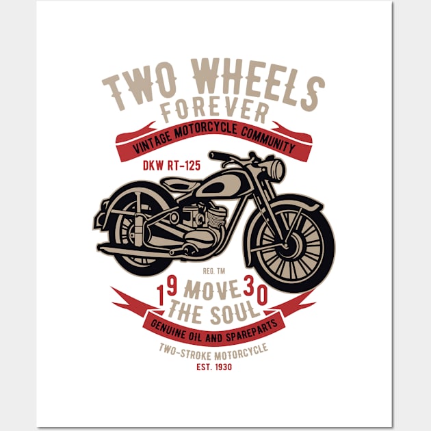 Two Wheels Forever 2 Wall Art by PaunLiviu